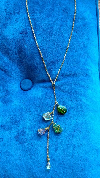 Modified lariat for a certain mountain girl that spent hours helping me collect lake glass....